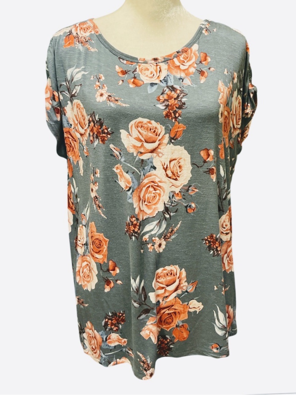 Maurices Dusty Blue Floral Top